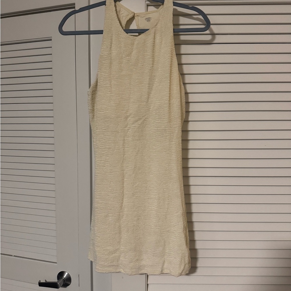 Monday Swimwear Kokomo dress in ivory crinkle size v